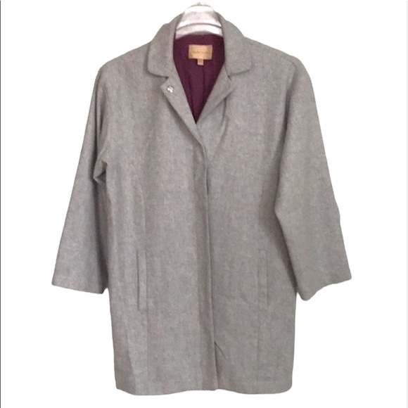 Anthropologie Jackets & Blazers - Anthropologie Under Skies Light Gray Wool Blend Cocoon Coat Size Small